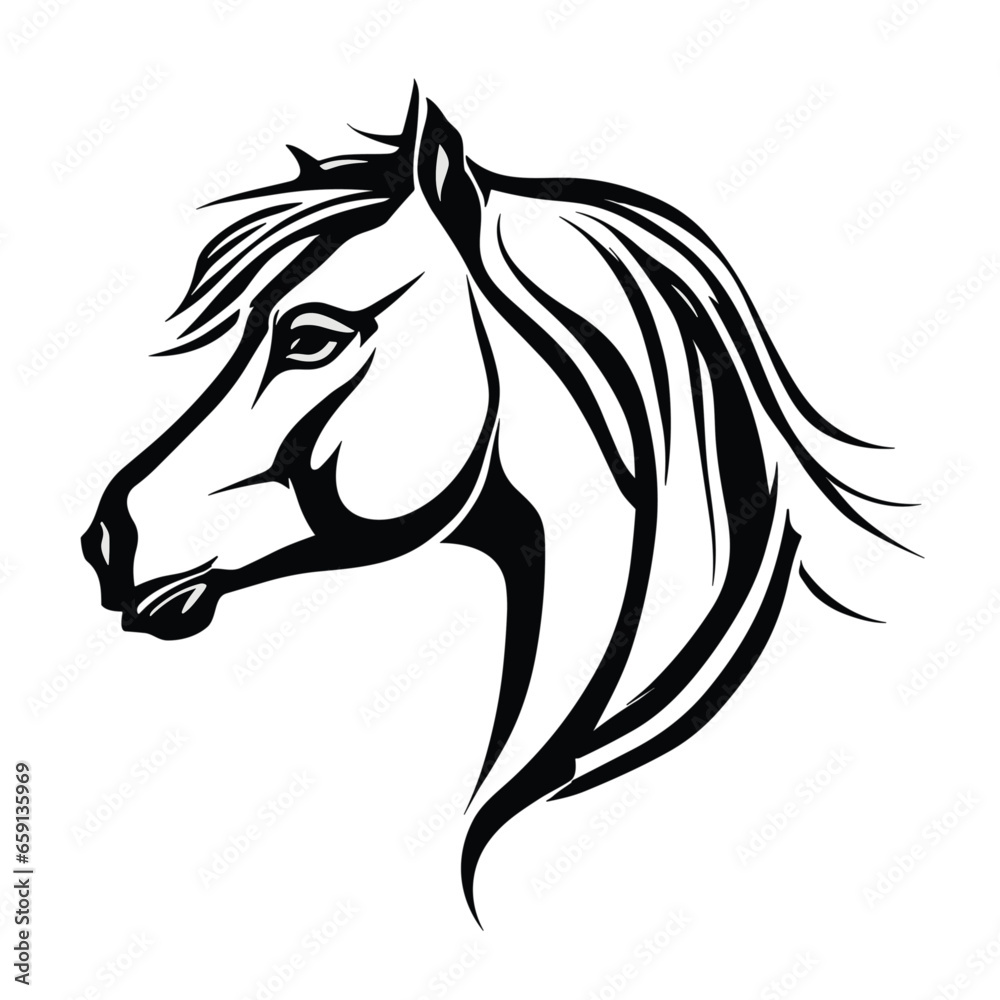 Creative horse logo icon symbol vector