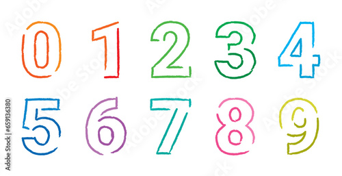 hand drawing math numbers concept vector