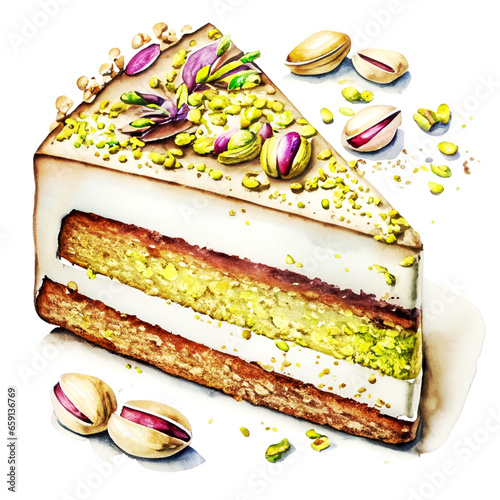 Ciasto pistacjowe ilustracja