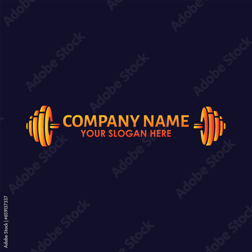 fitness gym logo design vector