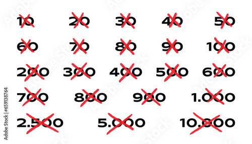hand drawing topline numbers