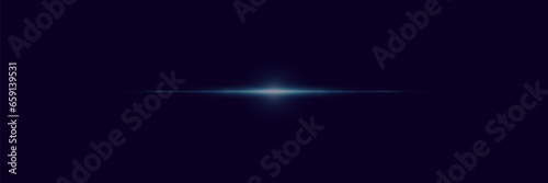 Abstract bright laser beam. Vector illustration. The effect of glare and a ray of light on a black background.	
