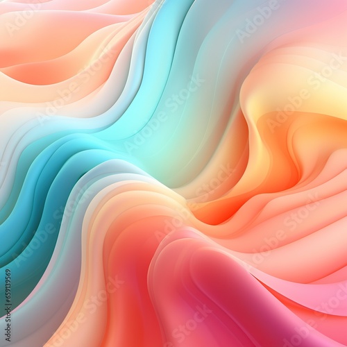 Multicolored gradient background. Abstract lines, waves, liquid effect, plastic, fabric. Banner, poster, wallpaper