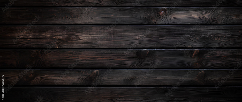 Fototapeta premium Dark brown wooden plank background, wallpaper. Old grunge dark textured wooden background,The surface of the old brown wood texture, top view brown pine wood paneling. 