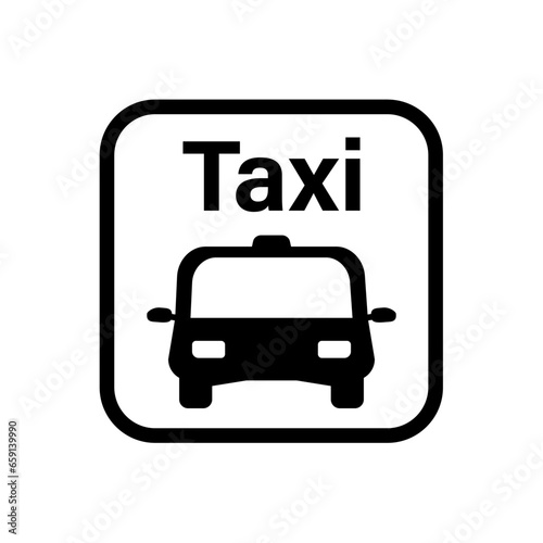 The icon of the taxi parking place. EPS10