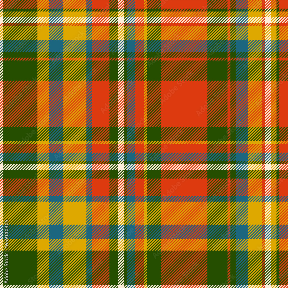 Background plaid pattern of fabric tartan check with a seamless texture vector textile.