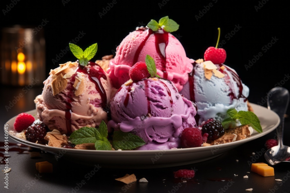 Appetizing ice cream. Background with selective focus and copy space Appetizing ice cream. Background with selective focus and copy space