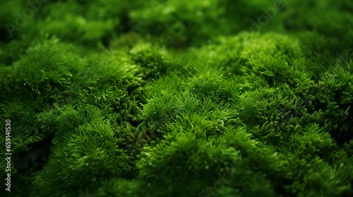 A close up view of a green mossy surface