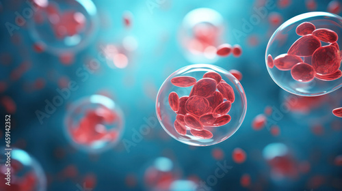 Abstract 3D Renderings of Human Red Blood Cells: Science and Health Background