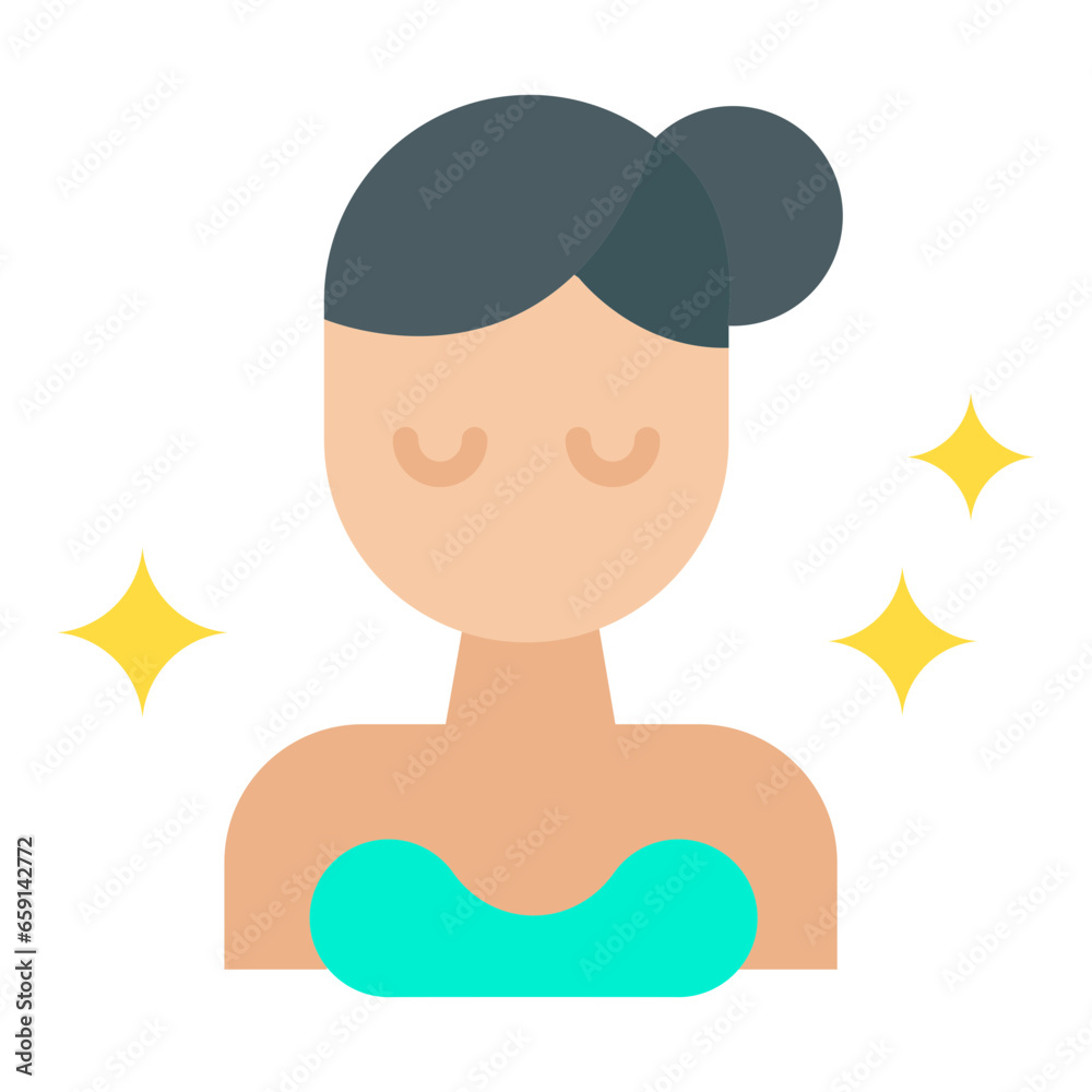 Flat Clean woman icon