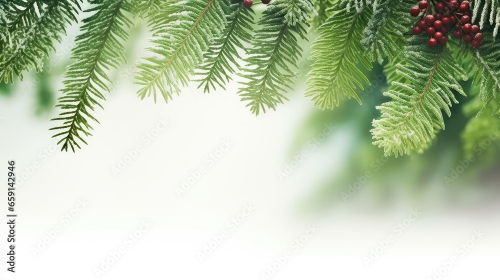 Obraz premium Christmas tree branches background 