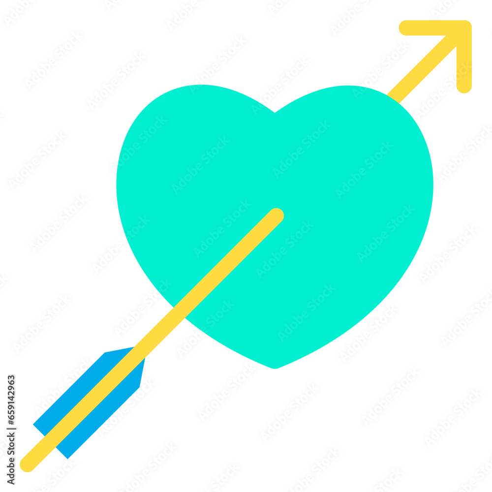 Flat Heart arrow icon Flat Heart arrow icon