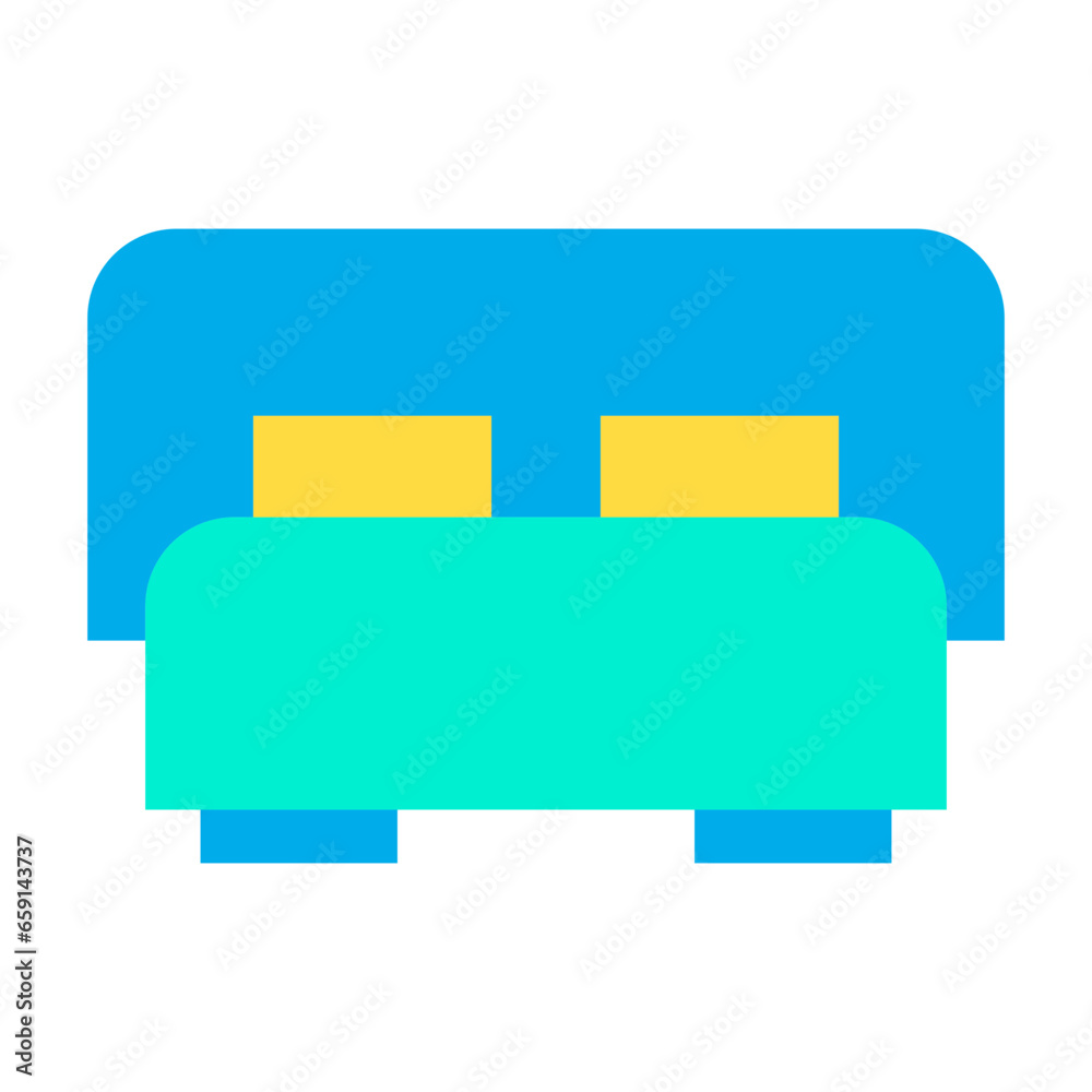 Flat Valentine Bed icon Flat Valentine Bed icon