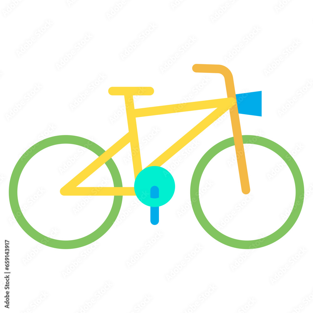 Flat Bicycle icon Flat Bicycle icon
