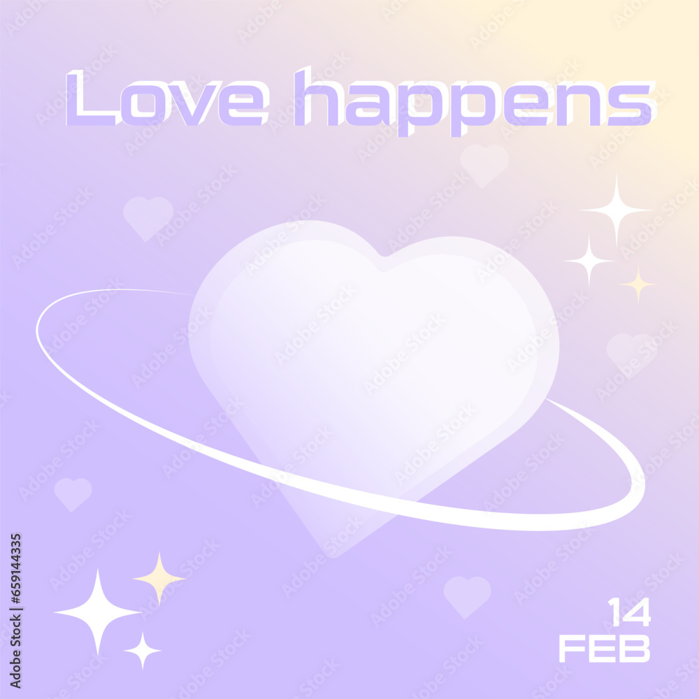 Love happens - poster for February 14, y2k