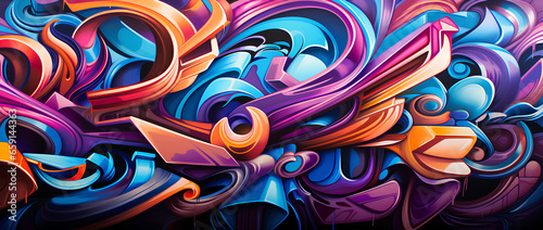 Graffiti wall abstract background. Idea for artistic pop art background backdrop. © Mohammad Xte