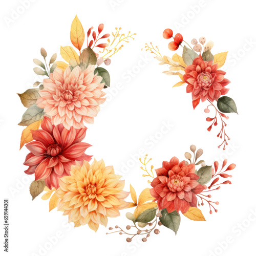 A Gorgeous Floral Border Background for Autumn Featuring