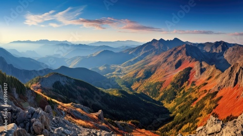 Panorama mountain autumn landscape  © Fred