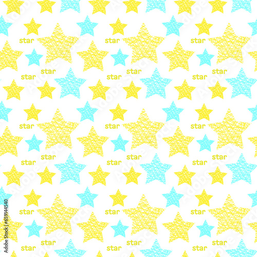 Seamless holiday pattern with stars, set, print for wallpaper, gift, New Year's packaging, birthday, fabric, wallpaper, bed linen, clothing, t-shirts, Christmas, New Year, holiday, decoration