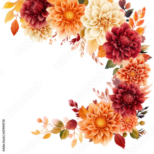 A Gorgeous Floral Border Background for Autumn Featuring