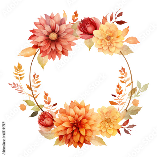 A Gorgeous Floral Border Background for Autumn Featuring