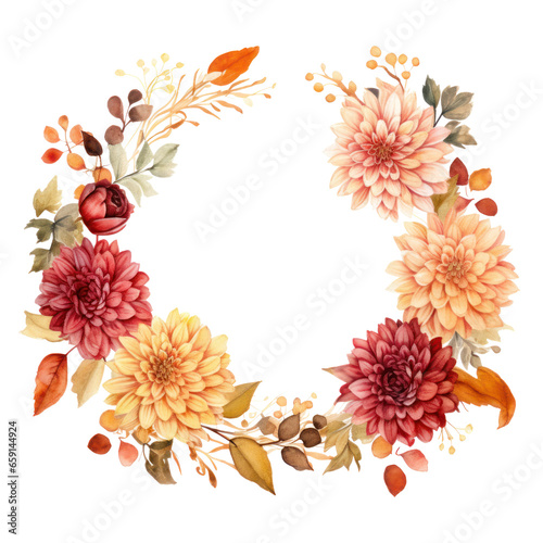A Gorgeous Floral Border Background for Autumn Featuring