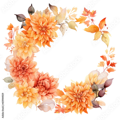 A Gorgeous Floral Border Background for Autumn Featuring