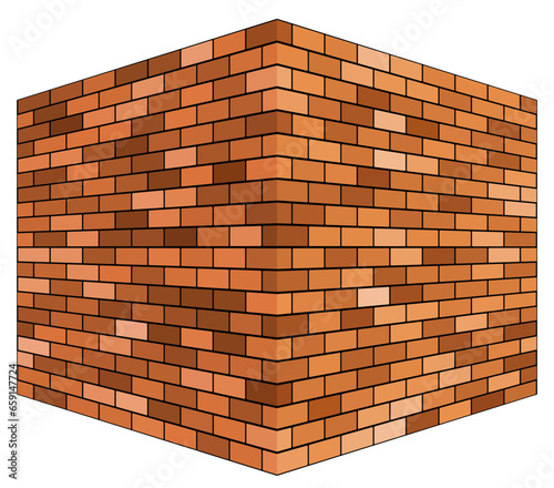 Brick wall corner