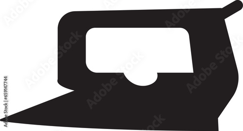 Iron flat line icons set. Home appliance, Steam generator iron. Simple flat vector for web site or mobile app.