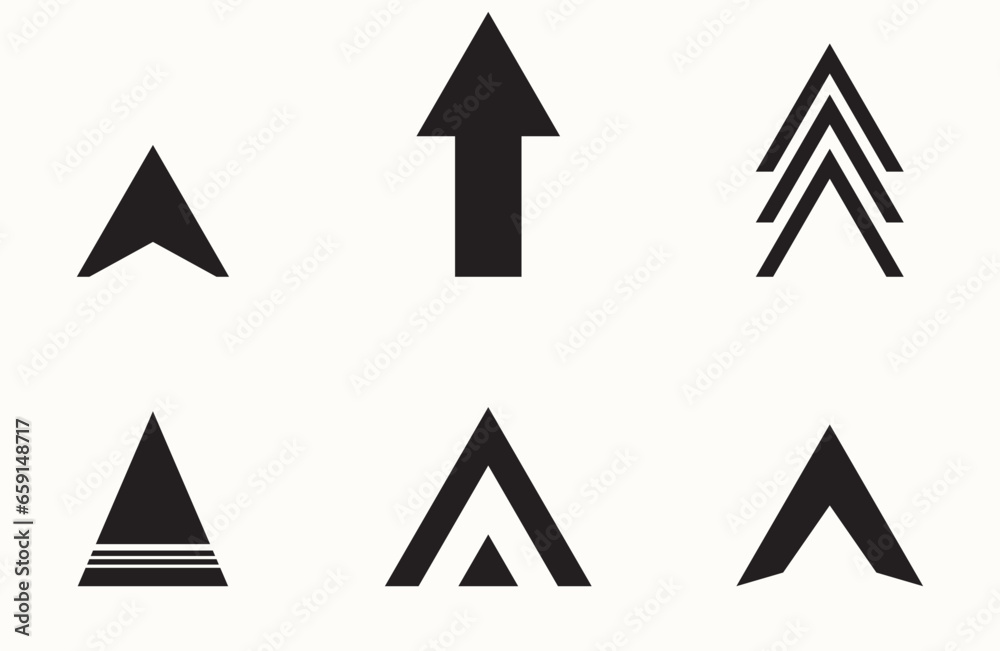 set of black arrows set of black arrows
