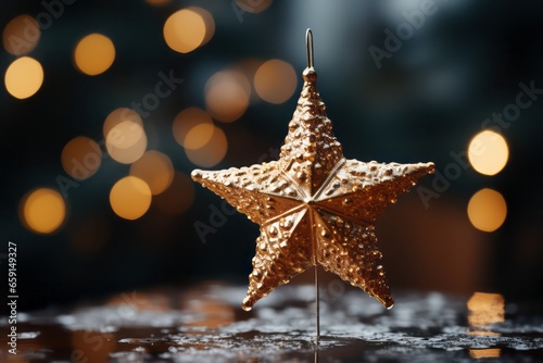 Christmas decoration golden star