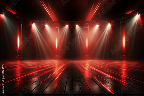 Backdrop With Illumination Of Red Spotlights For Flyers realistic image ultra hd high design  © Syed Qaseem Raza