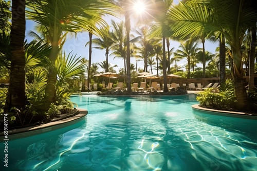 swimming pool in hotel