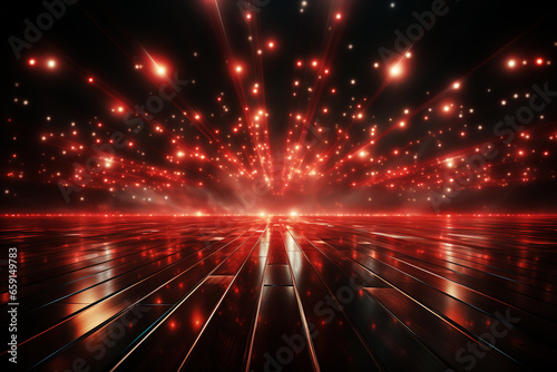 Backdrop With Illumination Of Red Spotlights For Flyers realistic image ultra hd high design  © Syed Qaseem Raza