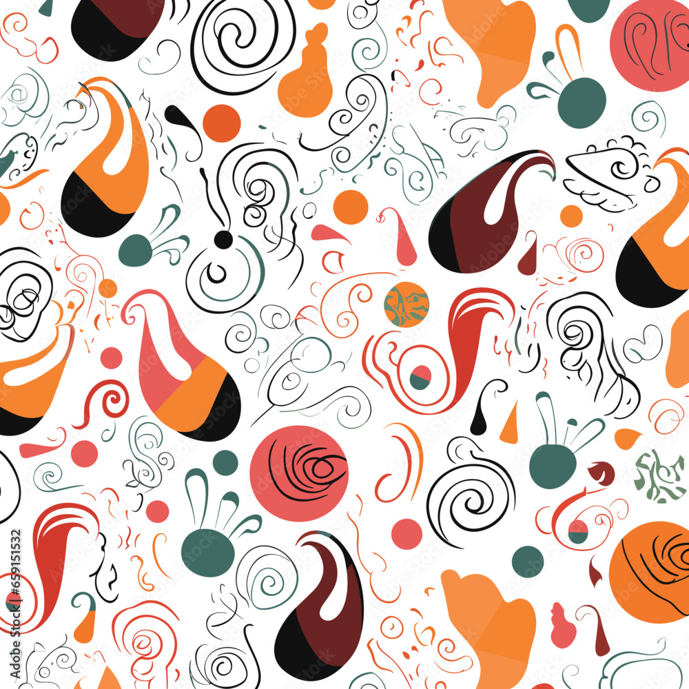 seamless pattern with mother pregnancy flower elements with baby background