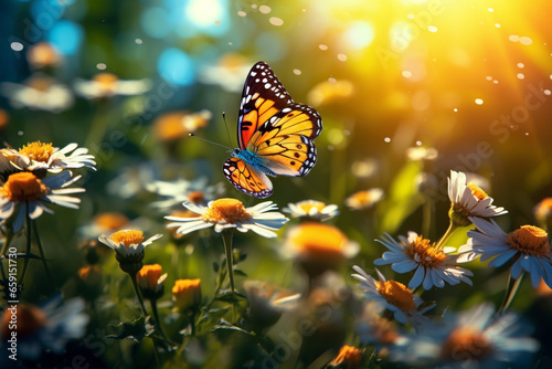 butterfly on flower © Joun