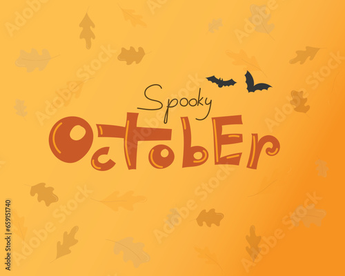 Spooky halloween vector illustration background