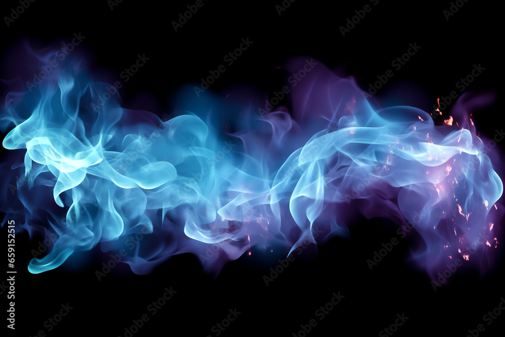 No smoke without fire on a black background outlining the concept of