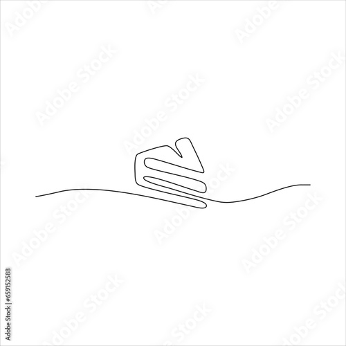 continuous line art of bread