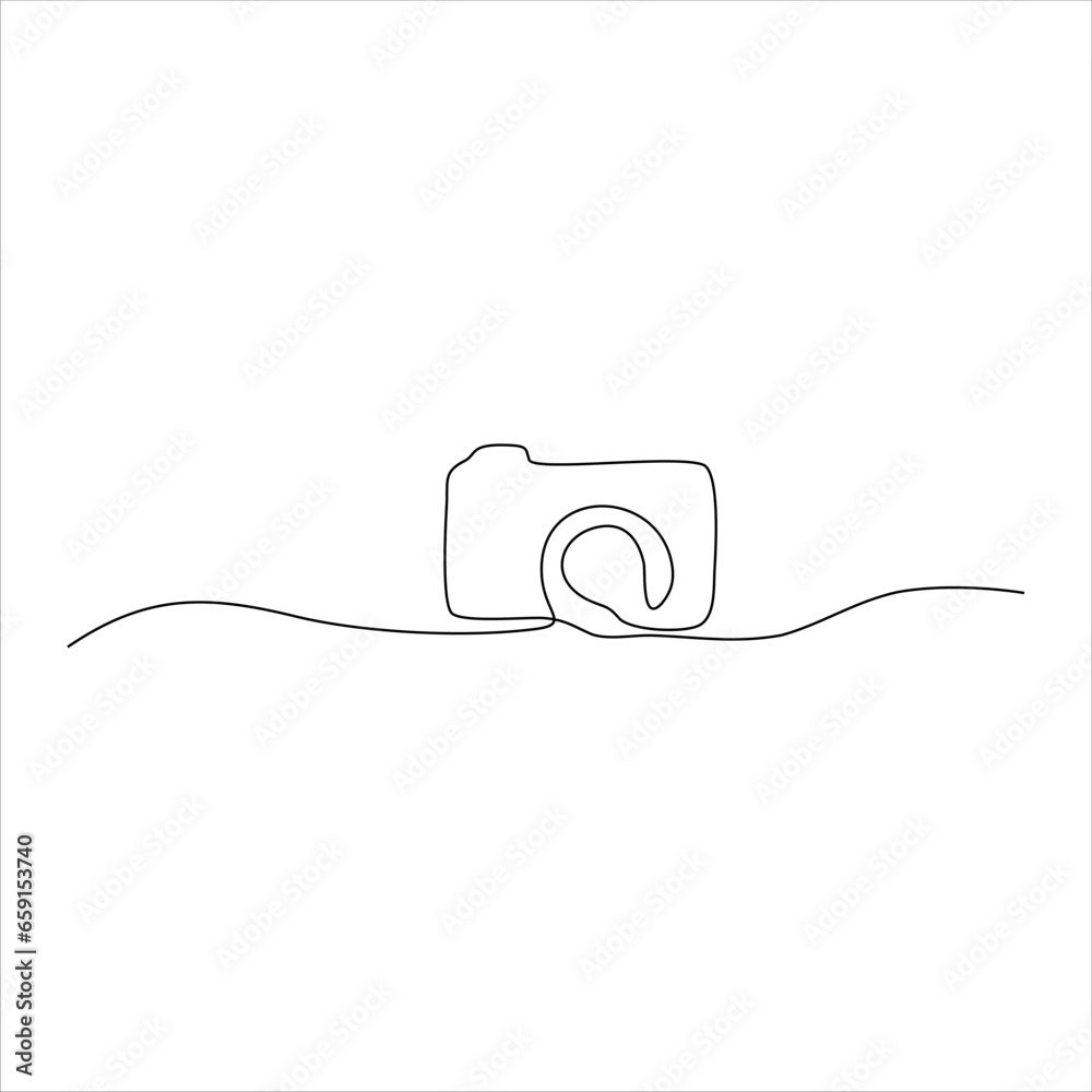 Obraz premium continuous line art from camera