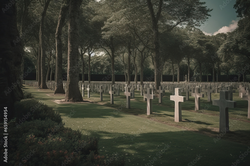 Obraz premium World War II American Cemetery