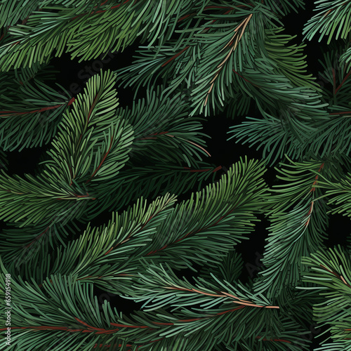 christmas tree, winter seamless pattern, Endless texture, background. AI generative