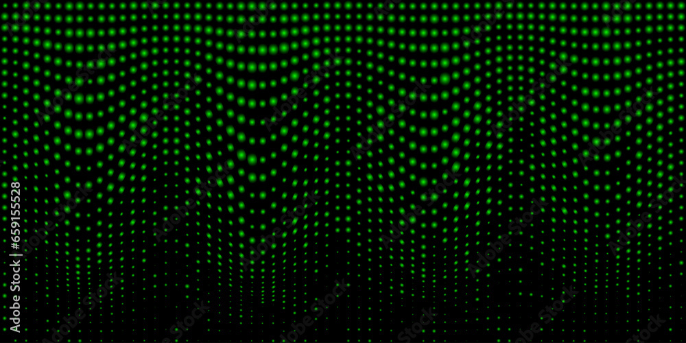 Neon Abstract halftone background Green dots on black background Decorative backdrop Vector illustration Neon Abstract halftone background Green dots on black background Decorative backdrop Vector illustration