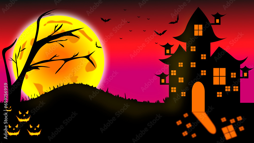 Holiday event halloween (trick-or-treat) 
illustration made with pure vector.