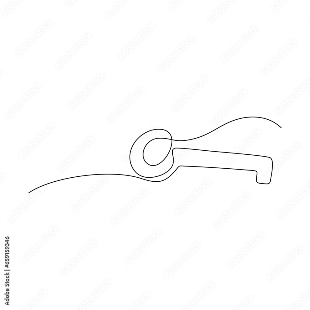 Obraz premium continuous line art of keys