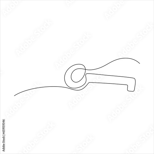 continuous line art of keys