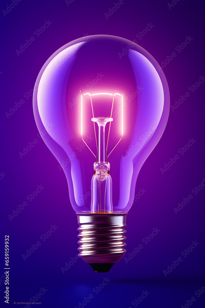 light bulb on purple background light bulb on purple background