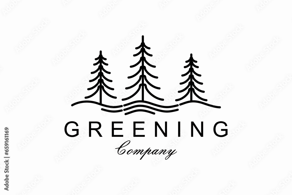 Evergreen Tree logo design for Outdoor Adventure