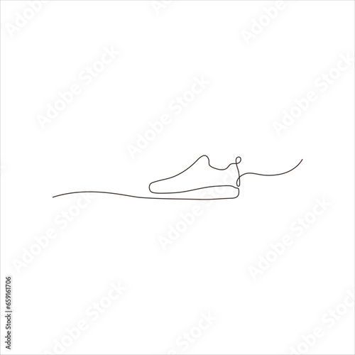 continuous line art of shoes