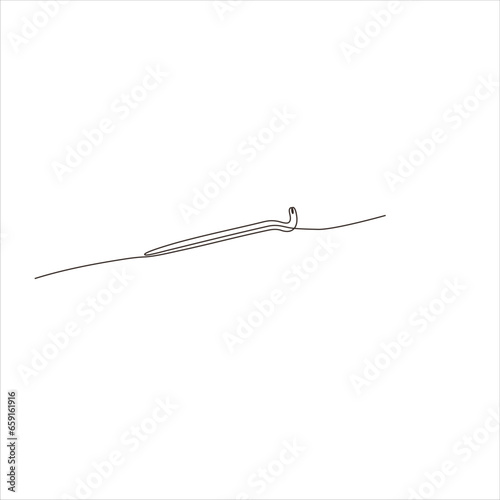 crowbar continuous line art